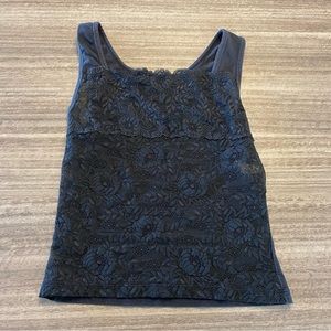black lace tank top
